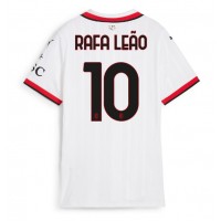 AC Milan Rafael Leao #10 Vieraspaita Naiset 2024-25 Lyhythihainen